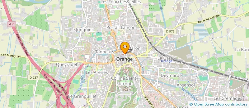 localisation de l'entreprise MONSIEUR FREDERIC BAUDE à ORANGE