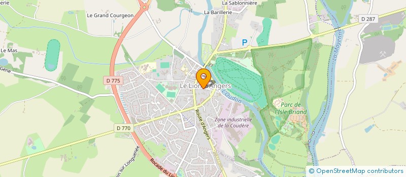 localisation de l'entreprise MONSIEUR FREDERIC BEAUNEZ  LE LION D'ANGERS