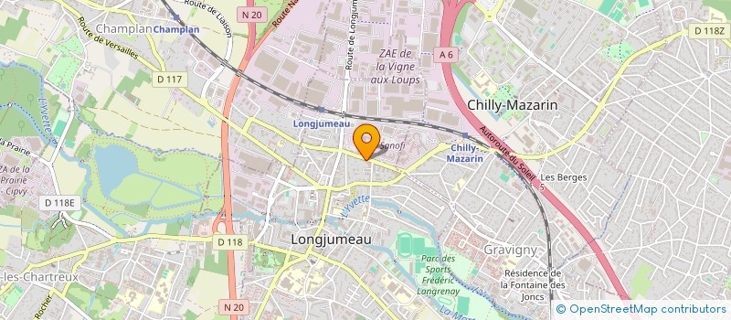 localisation de l'entreprise MONSIEUR FREDERIC BELLENGE à LONGJUMEAU