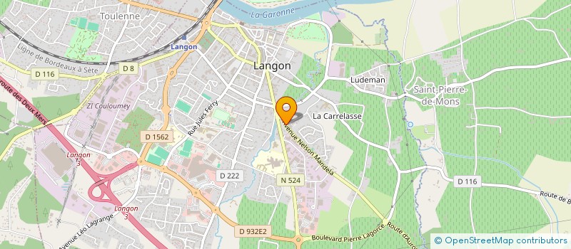 localisation de l'entreprise MONSIEUR FREDERIC BELLOC à LANGON