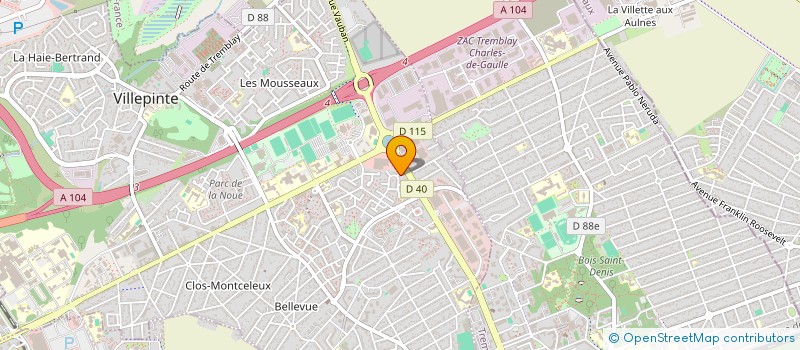 localisation de l'entreprise MONSIEUR FREDERIC BENARISIKA à VILLEPINTE