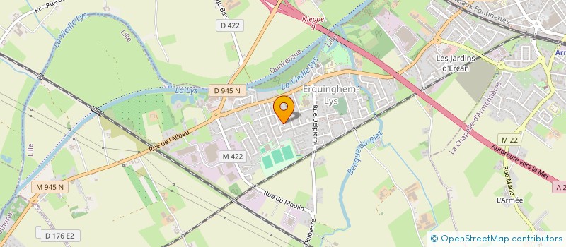 localisation de l'entreprise MONSIEUR FREDERIC BENISTANT  ERQUINGHEM-LYS