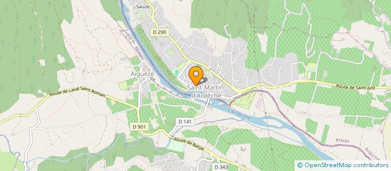 localisation de l'entreprise MONSIEUR FREDERIC BERGEROUX à SAINT-MARTIN-D'ARDECHE