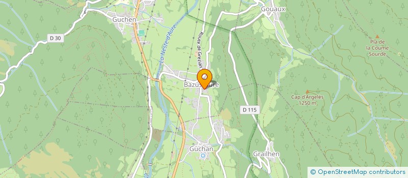 localisation de l'entreprise MONSIEUR FREDERIC BERGUA  BAZUS-AURE