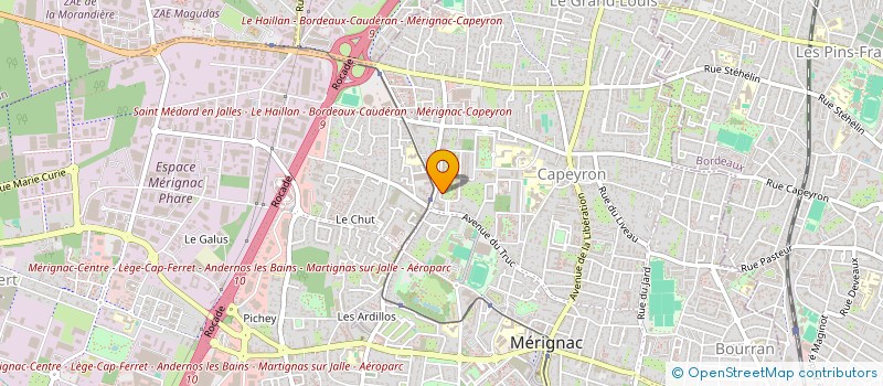 localisation de l'entreprise MONSIEUR FREDERIC BERNARD  MERIGNAC