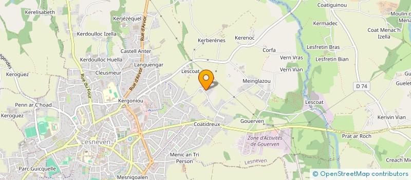 localisation de l'entreprise MONSIEUR FREDERIC BERNARD  LESNEVEN