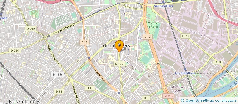 localisation de l'entreprise MONSIEUR FREDERIC BERNET FREDERIC MICHEL CLEMENT  GENNEVILLIERS