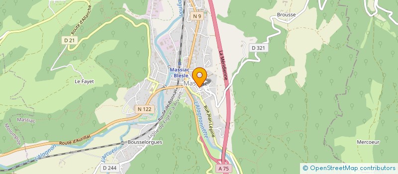 localisation de l'entreprise MONSIEUR FREDERIC BERTHON à MASSIAC