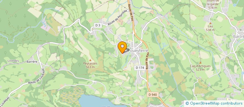 localisation de l'entreprise MONSIEUR FREDERIC BEUGIN  POUEYFERRE