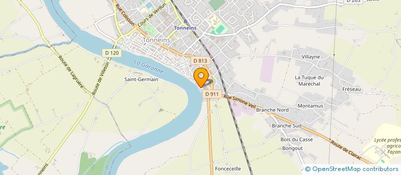 localisation de l'entreprise MONSIEUR FREDERIC BIGOLIN  TONNEINS