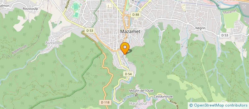 localisation de l'entreprise MONSIEUR FREDERIC BILLOUX  MAZAMET