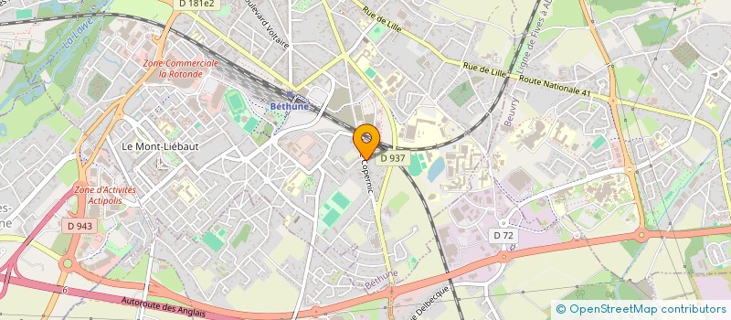 localisation de l'entreprise MONSIEUR FREDERIC BINET  BETHUNE