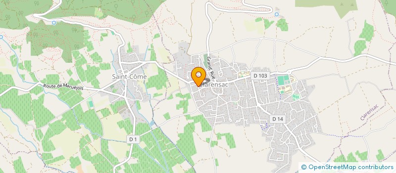 localisation de l'entreprise MONSIEUR FREDERIC BLANC  CLARENSAC