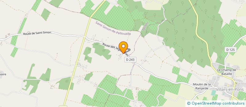 localisation de l'entreprise MONSIEUR FREDERIC BOISSON  SAINT-SIMON-DE-PELLOUAILLE