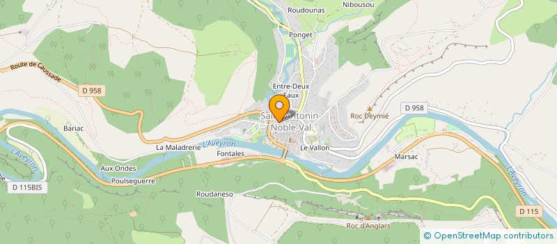 localisation de l'entreprise MONSIEUR FREDERIC BONNEFOI  SAINT-ANTONIN-NOBLE-VAL