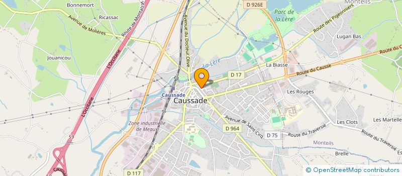 localisation de l'entreprise MONSIEUR FREDERIC BOURDES  CAUSSADE