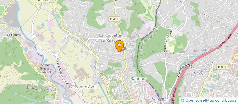 localisation de l'entreprise MONSIEUR FREDERIC BOURDON à LA ROQUETTE-SUR-SIAGNE
