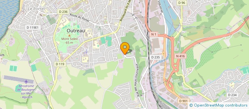 localisation de l'entreprise MONSIEUR FREDERIC BOURGAIN  OUTREAU