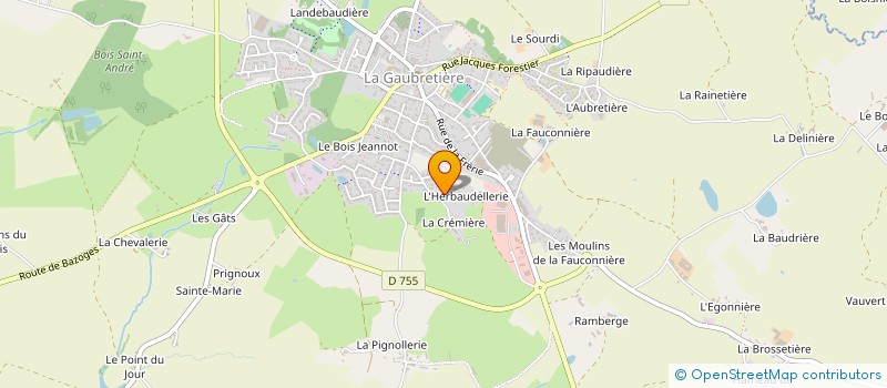 localisation de l'entreprise MONSIEUR FREDERIC BOURGEAIS  LA GAUBRETIERE