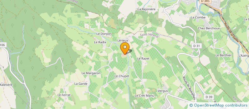 localisation de l'entreprise MONSIEUR FREDERIC BOURGEAY  SAINT-VERAND