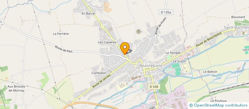 localisation de l'entreprise MONSIEUR FREDERIC BOURNE  BEAUREPAIRE