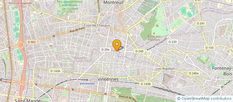 localisation de l'entreprise MONSIEUR FREDERIC BOUTEILLER  VINCENNES