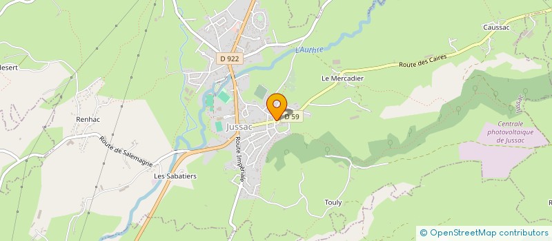 localisation de l'entreprise MONSIEUR FREDERIC BOUYSSE à JUSSAC