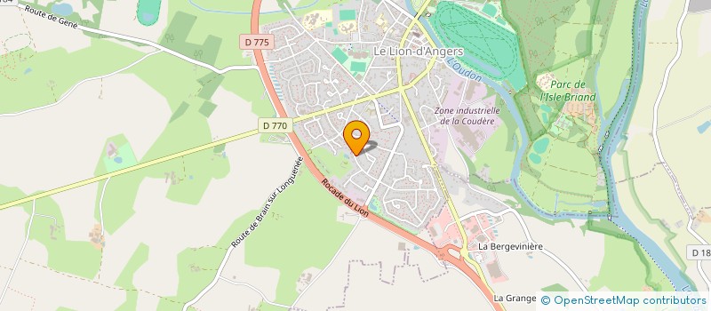 localisation de l'entreprise MONSIEUR FREDERIC BREHERET  LE LION D'ANGERS