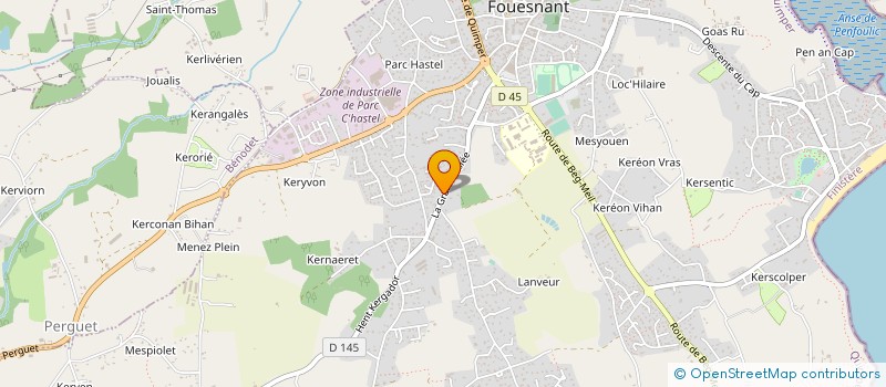 localisation de l'entreprise MONSIEUR FREDERIC BREVET  FOUESNANT