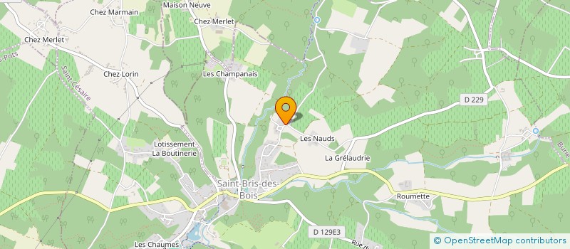 localisation de l'entreprise MONSIEUR FREDERIC BRILLET à SAINT-BRIS-DES-BOIS