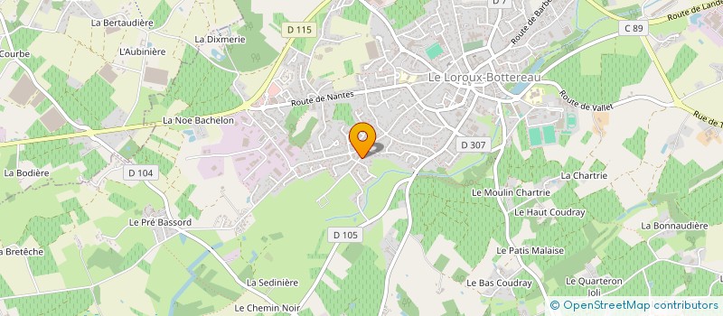 localisation de l'entreprise MONSIEUR FREDERIC BROCHARD  LE LOROUX-BOTTEREAU