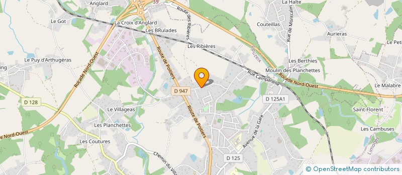 localisation de l'entreprise MONSIEUR FREDERIC BRUN  COUZEIX