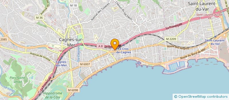 localisation de l'entreprise MONSIEUR FREDERIC BUFFA à CAGNES-SUR-MER