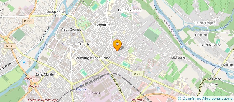 localisation de l'entreprise MONSIEUR FREDERIC CALCIO GAUDINO à COGNAC