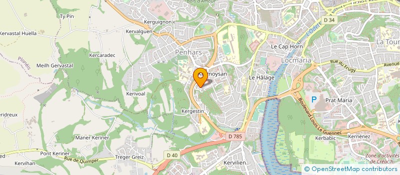 localisation de l'entreprise MONSIEUR FREDERIC CALVEZ à QUIMPER