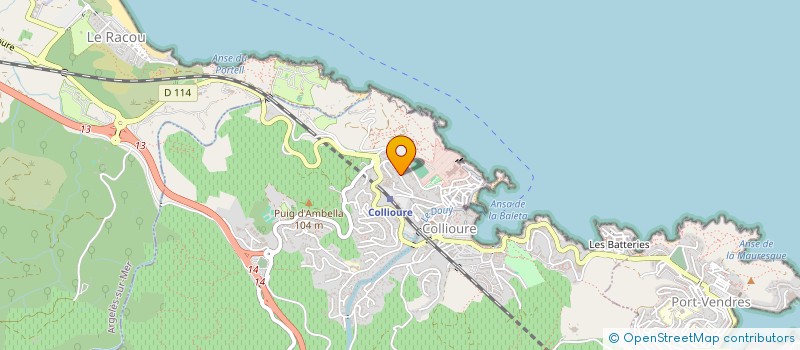 localisation de l'entreprise MONSIEUR FREDERIC CAMPANA  COLLIOURE