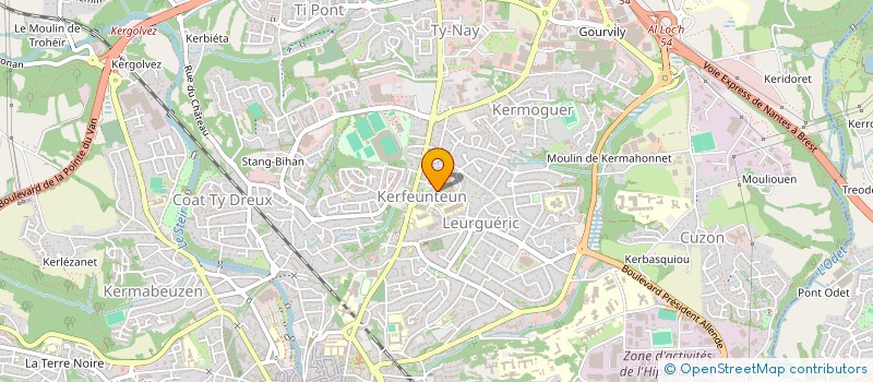 localisation de l'entreprise MONSIEUR FREDERIC CARIOU  QUIMPER