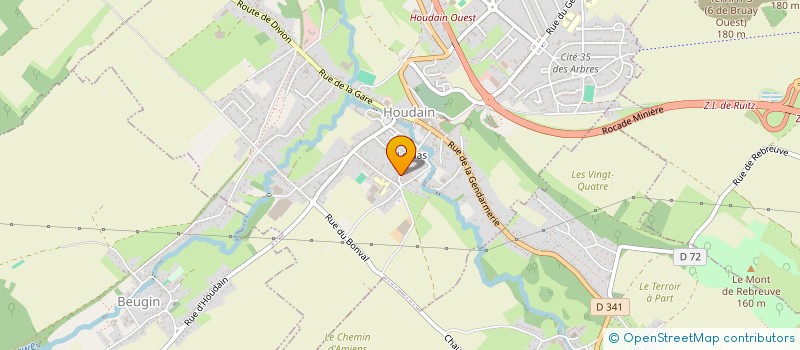 localisation de l'entreprise MONSIEUR FREDERIC CARON  HOUDAIN