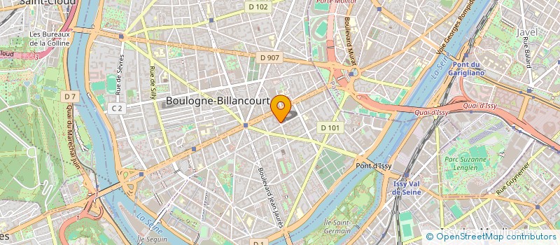 localisation de l'entreprise MONSIEUR FREDERIC CAUVIN à BOULOGNE BILLANCOURT