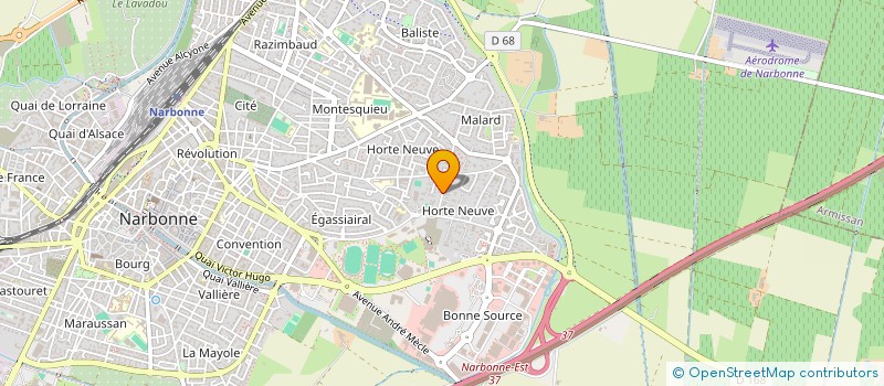 localisation de l'entreprise MONSIEUR FREDERIC CETTE  NARBONNE