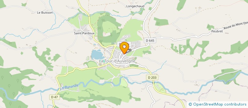 localisation de l'entreprise MONSIEUR FREDERIC CHABORY  LA TOUR-D'AUVERGNE