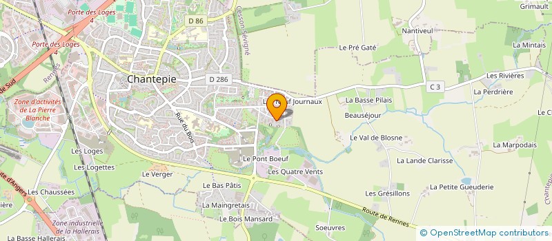 localisation de l'entreprise MONSIEUR FREDERIC CHAGNOT  CHANTEPIE