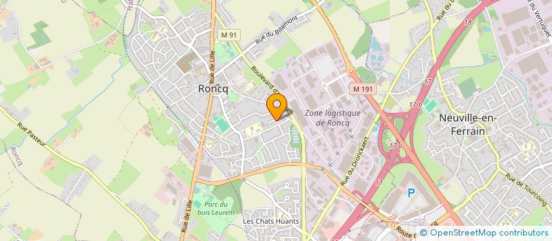 localisation de l'entreprise MONSIEUR FREDERIC CHAPPAT  RONCQ