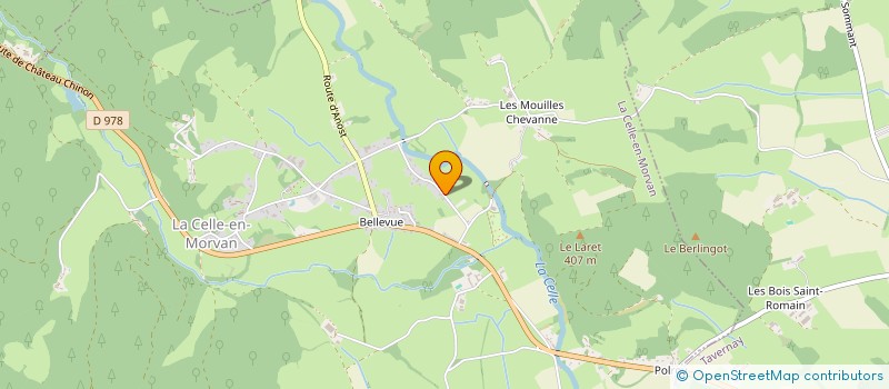 localisation de l'entreprise MONSIEUR FREDERIC CHARLEUX à CELLE-EN-MORVAN (LA)