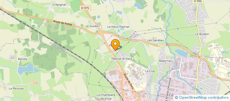 localisation de l'entreprise MONSIEUR FREDERIC CHARMETTE  VIRIAT