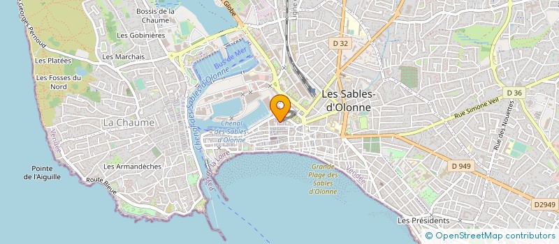 localisation de l'entreprise MONSIEUR FREDERIC CHENU à LES SABLES D'OLONNE