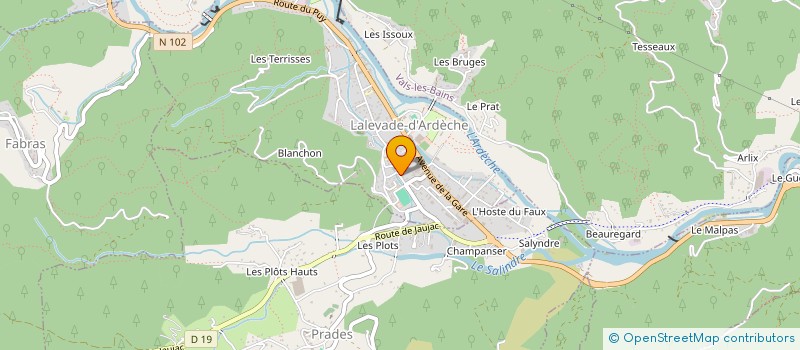localisation de l'entreprise MONSIEUR FREDERIC CHIROUZE à LALEVADE-D'ARDECHE