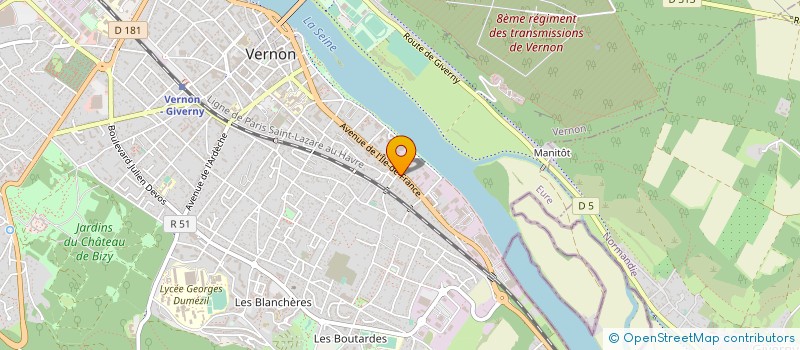 localisation de l'entreprise MONSIEUR FREDERIC CORADIN  VERNON