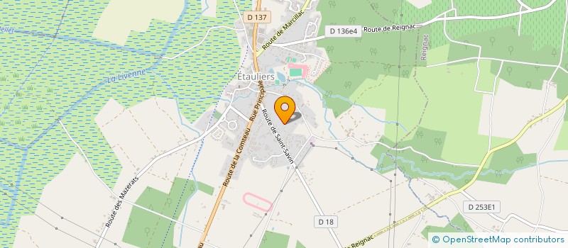 localisation de l'entreprise MONSIEUR FREDERIC COURJAUD  ETAULIERS