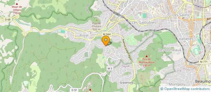 localisation de l'entreprise MONSIEUR FREDERIC COURSOL  ROYAT